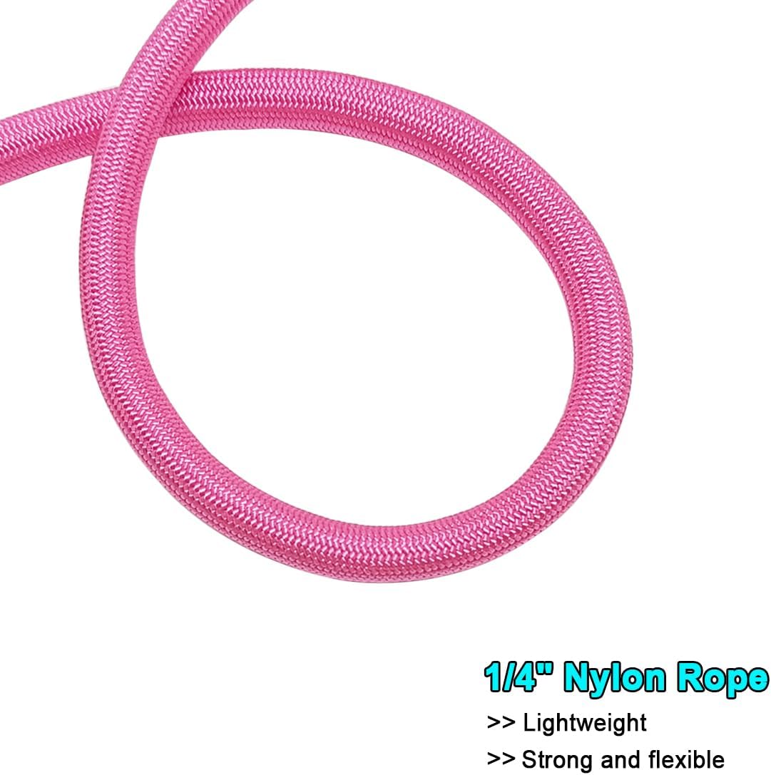 MayPaw Small Rope Dog Leash 6FT 8FT 10FT - 10ft*1/4" / pink - image 2