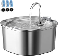 PEKTACO Cat Water Fountain - Cat Fountain + 3Pack Filters