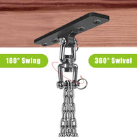 Dolibest Ceiling Mount Swing Hanger Heavy Duty Swing Set Hook - 4 Holes Ceiling Anchor With Swivel - image 4