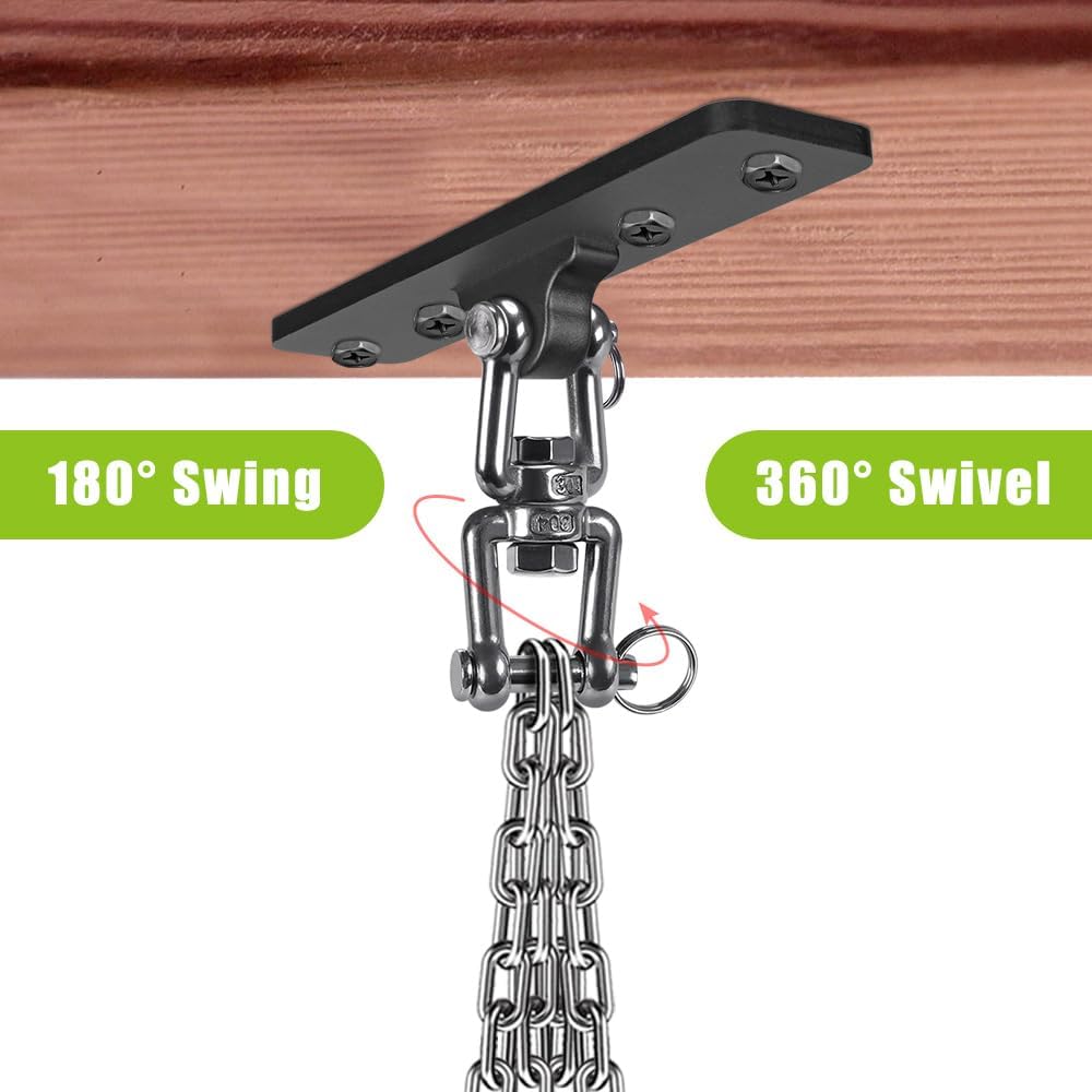 Dolibest Ceiling Mount Swing Hanger Heavy Duty Swing Set Hook - 4 Holes Ceiling Anchor With Swivel - image 4