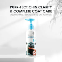 Mooncat Cat Acne Chin Treatment Oil & Cleaner - Feline Chin Acne Care for Blackheads, Kitty Acne, Cat Chin Acne Cleaner, Fast Acting, No-Rinse Ease (Wipe Off), Safe Lickable - 5 fl oz (150ml)