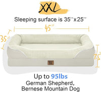 Washable Orthopedic Large Dog Bed - Extra Large Dog Beds with Bolsters Removable Orthopedic Foam Support Dogs Bed for XL Large Size Dogs with Waterproof Cover Non-Slip Bottom Pet Beds