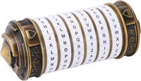 FUNDASTIC Da Vinci Code cryptex puzzle box in zinc alloy with five letter rings - view 2