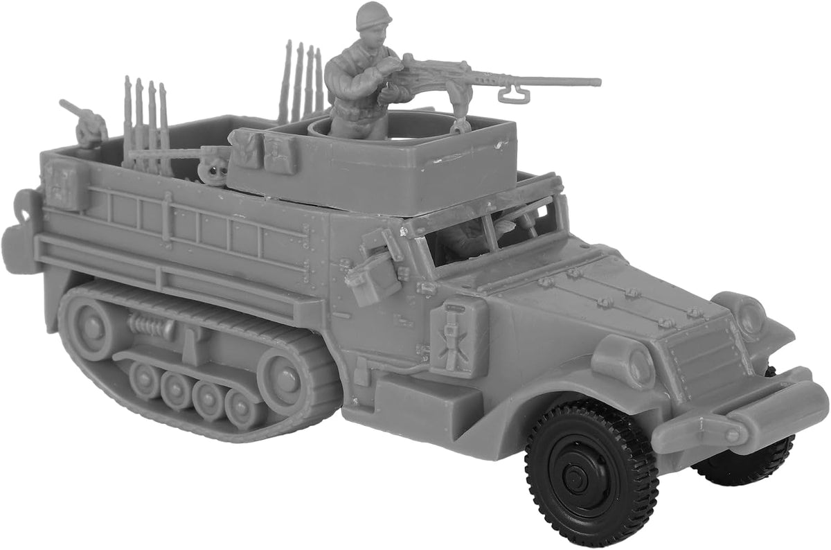 BMC Toys WW2 US M3 halftrack plastic army vehicle in tan - view 3