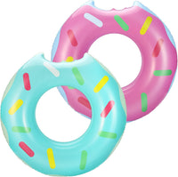 HeySplash Pool Floats Kids, Inflatable Swimming Rings – Fun for Kids & Family - J-Donut Pink + Teal
