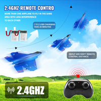 RC Plane, F22 RC Airplane Fighter Ready to Fly - Blue Kf803 - image 4
