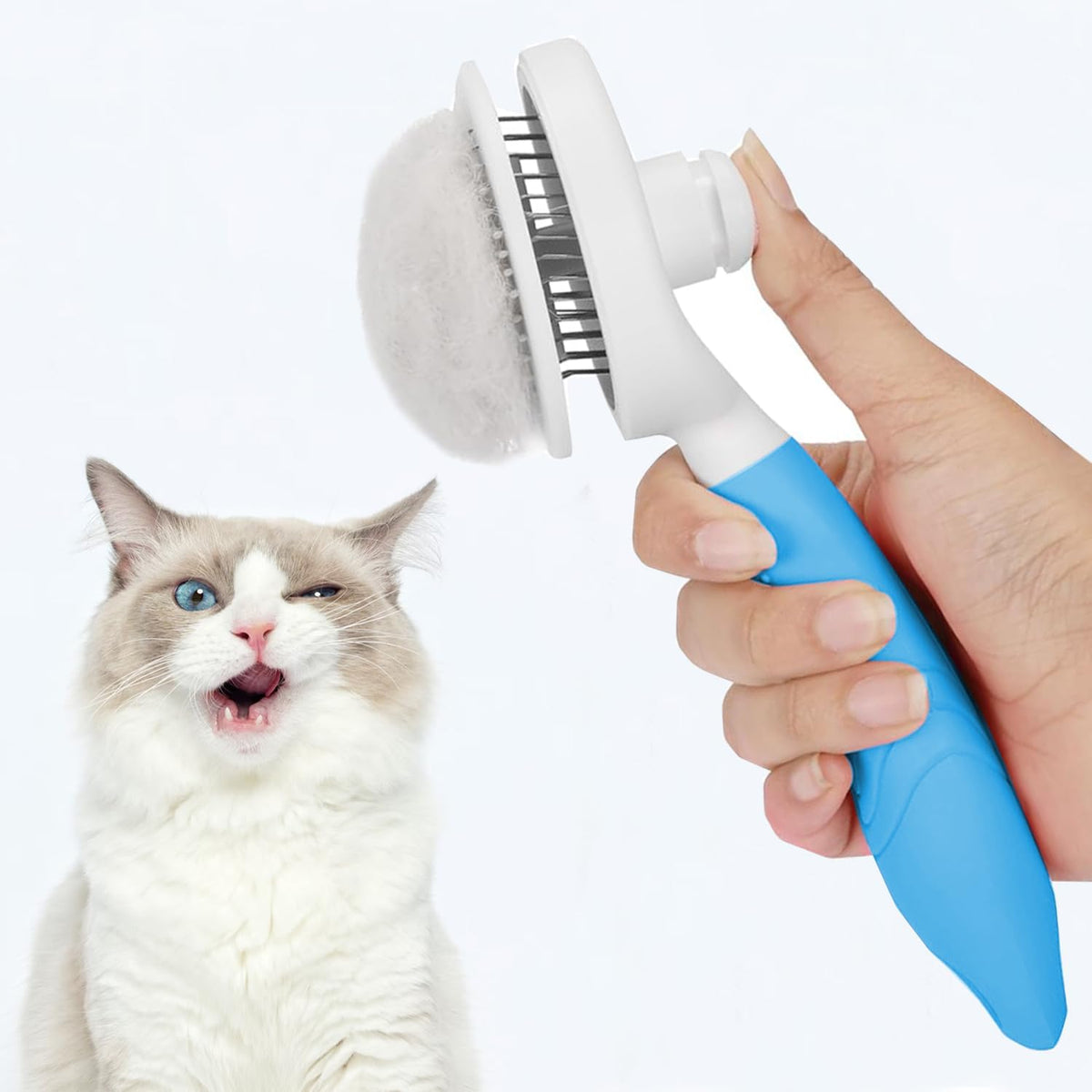 Self Cleaning Slicker Brush - 1Pack Blue - image 2
