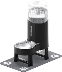 CZPET Elevated Dog Water Bowl Dispenser with Mat for Large Dogs,Tall Raised Pet Waterer Stand,Relieve Neck Pressure,Large Capacity and Drinking Area Noise-Free for Pets (7L+Stand+Mat)