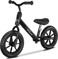 Toddler Balance Bike for 3-5 Year Old 12” No Pedal Training Bike Toys - BK-BLACK