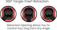 TUG Monochrome 360° Tangle-Free Retractable Dog Leash - Red / Medium, 16 ft - image 3