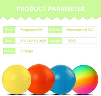 YNHFIFI 8.5 inch rainbow playground ball for kickball, dodgeball and four square - view 26