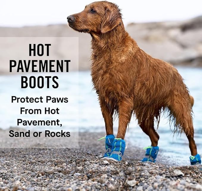 Canada Pooch Dog Boots for Hot Pavement - Dog Boots & Paw Protectors with Anti Slip Rubber | Water Friendly, Breathable Dog Shoes for Hot Days, Great for Dogs Neon Pink - Size 5