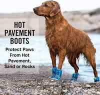Canada Pooch Dog Boots for Hot Pavement - Dog Boots & Paw Protectors with Anti Slip Rubber | Water Friendly, Breathable Dog Shoes for Hot Days, Great for Dogs Grey - Size 4