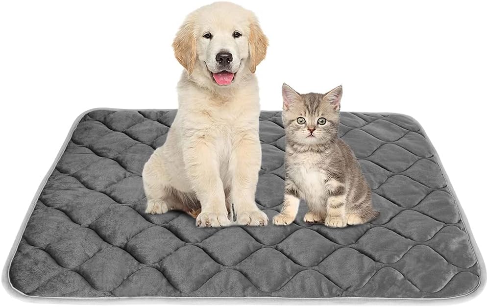 Self Warming Cat Bed Self Heating Cat Mat Thermal Pet Bed Mat - Grey / 34.6"L x 22.8"W x 0.5"Th