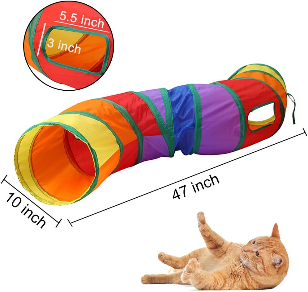 Andiker Cat Tunnel for Indoor Cats - Multi-colored - image 4