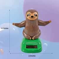 YDEROD sloth solar dancing figure in beige resin for a car dashboard - view 3