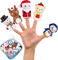 Finger Puppets for Kids, Tiny Hands Toys - Christmas A