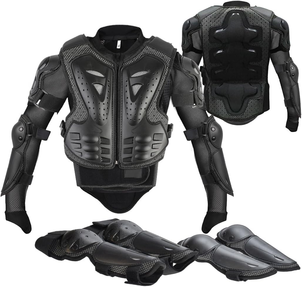 JUSTDOLIFE youth dirt bike gear set with chest protector, knee and elbow pads - view 4