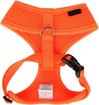 Puppia Soft Harness A - M Over-The-Head Soft Mesh Harness Neon Pink – Essentials for Dogs - Small / ORANGE - image 2