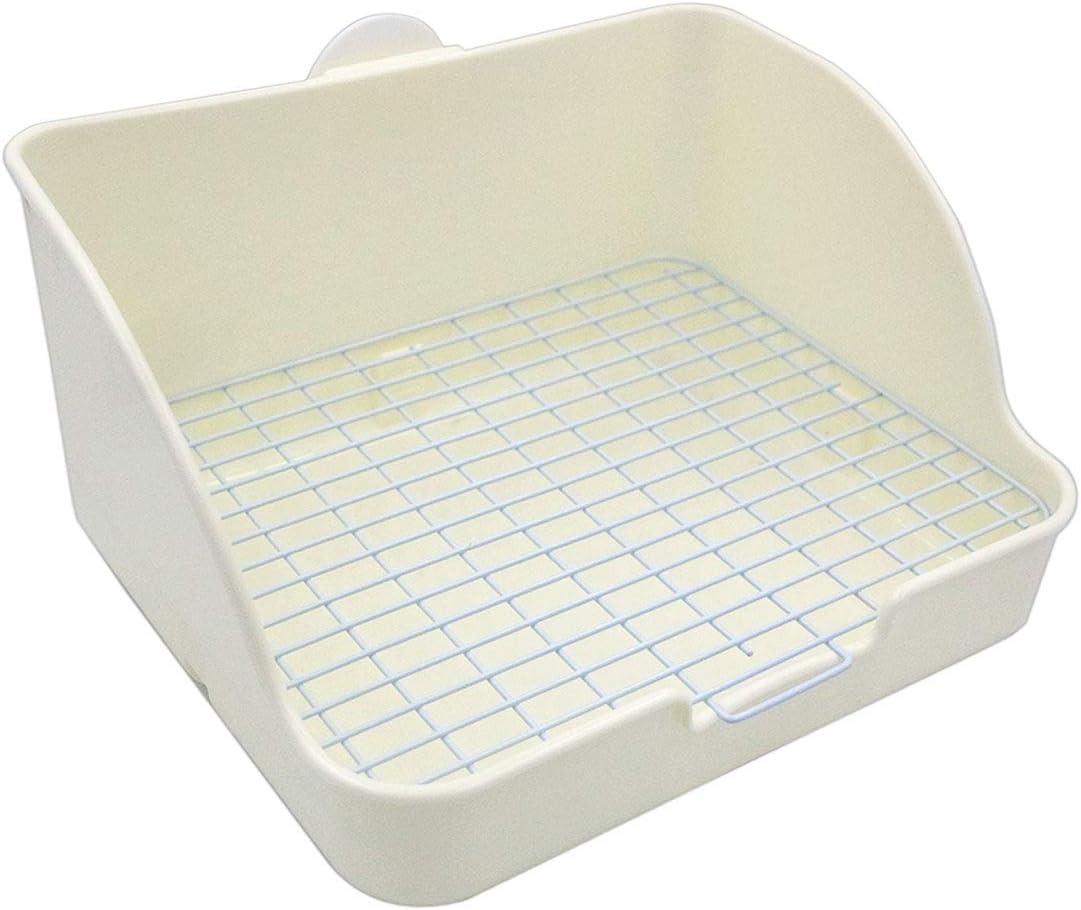 Rat Litter Box, 10"x8" Corner Litter Box - White