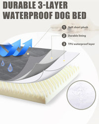 Orthopedic XL Dog Beds Large Sized with Washable Cover, 41x27 - 41.0"L x 27.0"W x 3.5"Th / Dark Gray - image 2
