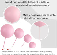 ASTARON 32 Pcs Foam Balls Cake Topper Decorations for Party Cake - Colorful - image 3