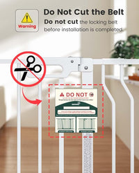 Mom's Choice GROWNSY Baby Gate, 29.5"-53" Auto-Close Dog Gate for Stairs & Doorways, Pressure-Mounted Easy Install Baby Gate - No Drill, Anti-Trip, Walk Through, Safe & Durable