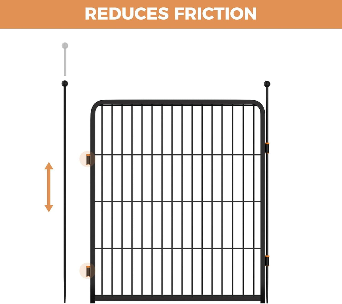 FXW Floor Protectors, Dog Playpen Accessories, Patented - Orange / Muffler Tubes - image 4