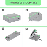 PETSFIT Travel & Portable Cat Litter Box - Leak-Proof, Waterproof Bottom, Collapsible Litter Boxes Perfect for Hotel/Lawn/Car Travel