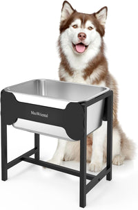 2.5 Gallon Elevated Dog Water Bowl for Large Breeds - 14.2in Height