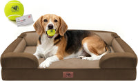 Waterproof Orthopedic Dog Bed for Extra Large Sized Dogs – Essentials for Dogs - 36 x 27 x 7.5 in / Dark Brown