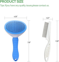 Dog & Cat Brush, Pet Grooming Kit 4PCS, Dog Brush for Shedding - Blue and White - image 2