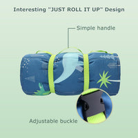 Toddler Nap Mat with Removable Pillow & Soft Blanket - Dinosaur - image 3