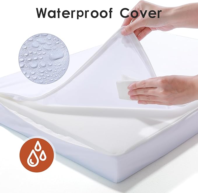 Chew Proof Dog Bed, 3" Memory Foam Dog Bed for Small and Medium Dogs, Removable and Washable Microsuede Cover, Waterproof Liner, Nonskid Bottom, 30x20 Inches S Dark Grey