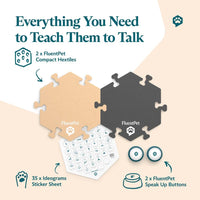 Talking Buttons for Dogs & Cats - 2 Buttons + 2 HexTiles (Neutral) - image 2