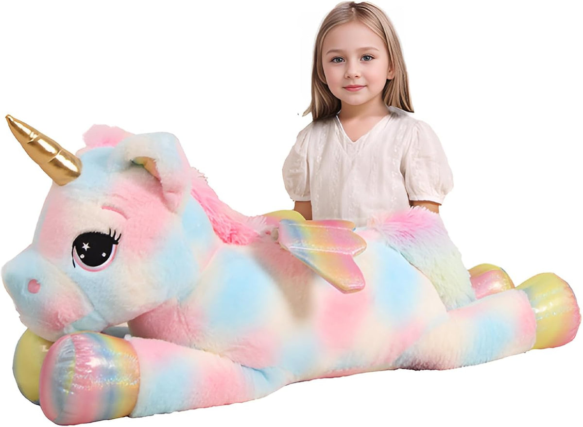 FFxiong 44 Inch Giant Unicorn Stuffed Animal Pillow - Multi / 44 Inch