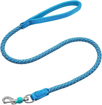 Reflective Dog Leash 2/3/4/6/10ft Braided 1/2" Strong Nylon Rope – Essentials for Dogs - 3ft * 1/2" / Sky blue