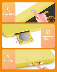 10 Inch LCD Writing Tablet for 3-8 Year Olds - Yellow / 10 inch - image 3