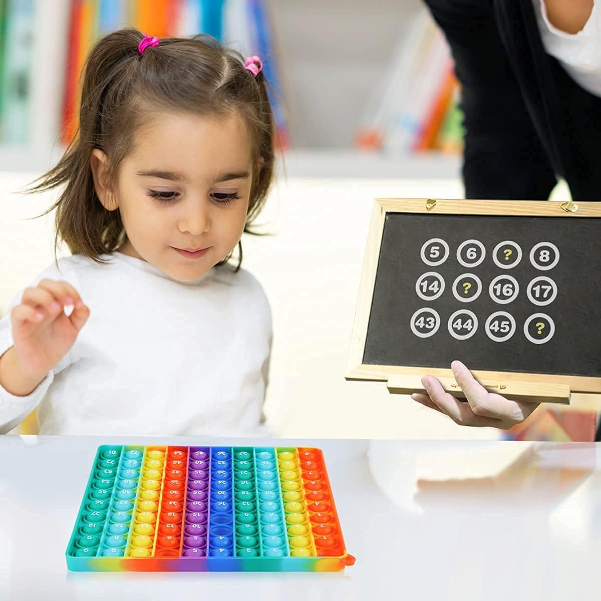 DK-SIMINA Large P0pp with Numbers - Rainbow 1-100 Numbers - image 3