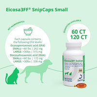 SnipCaps Omega 3 Free Fatty Acid Capsules for Dogs and Cats - Small, 120 ct