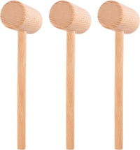 ZAUGONTW small natural hardwood crab mallet, 2.5 x 7.7 inches - view 2
