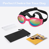 QUMY Dog Sunglasses Dog Goggles for Medium Large Breed Dogs Eye - Pink - image 4