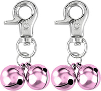 Cat Bell 2 Pack, Pet Collar Bells for Cats and Dogs - Pink / Small