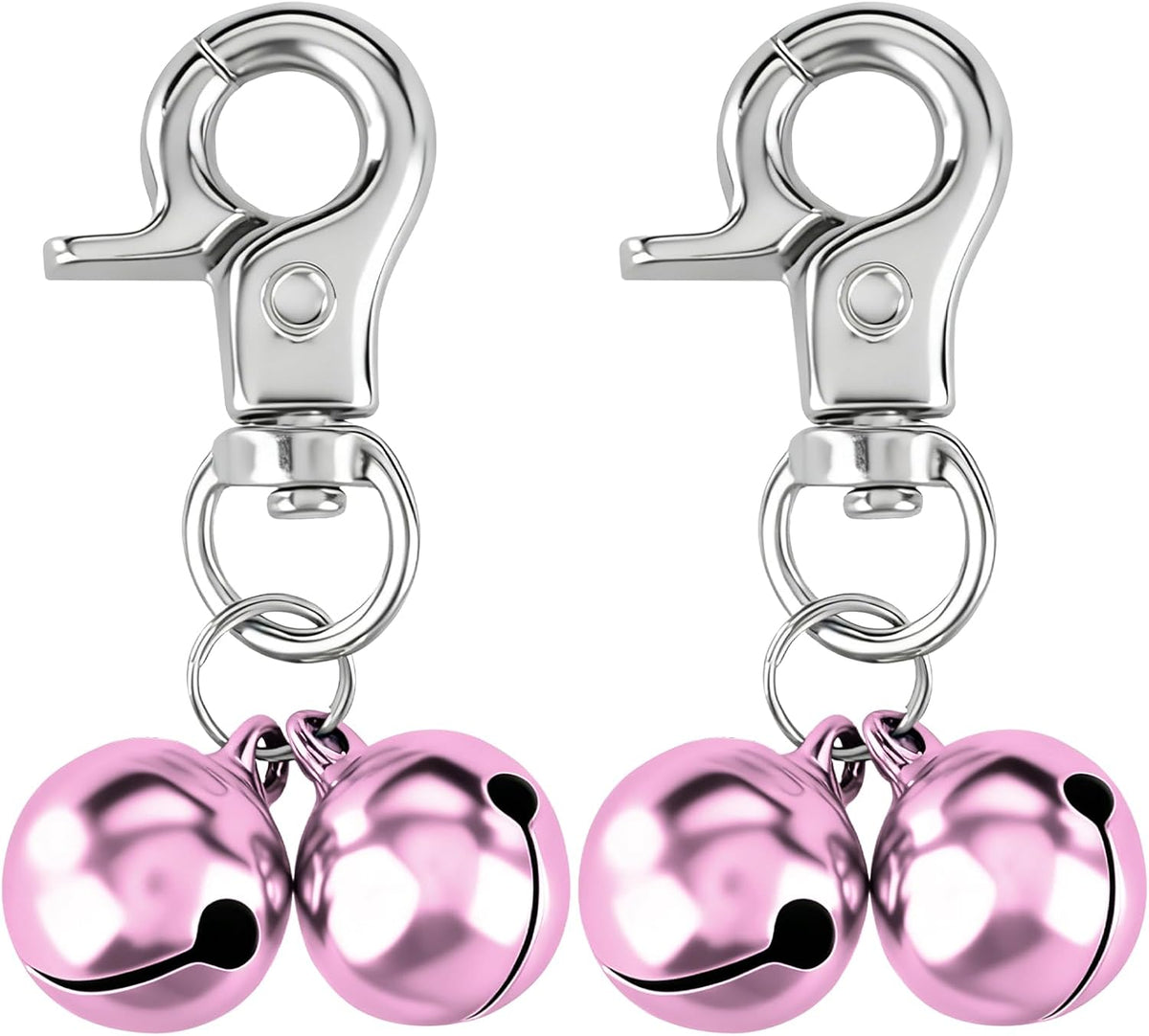 Cat Bell 2 Pack, Pet Collar Bells for Cats and Dogs - Pink / Small