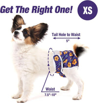 Pet Soft Washable Female Diapers Female Dog Diapers - Cute Flowers / X-Small:7.5''-10'' - image 4