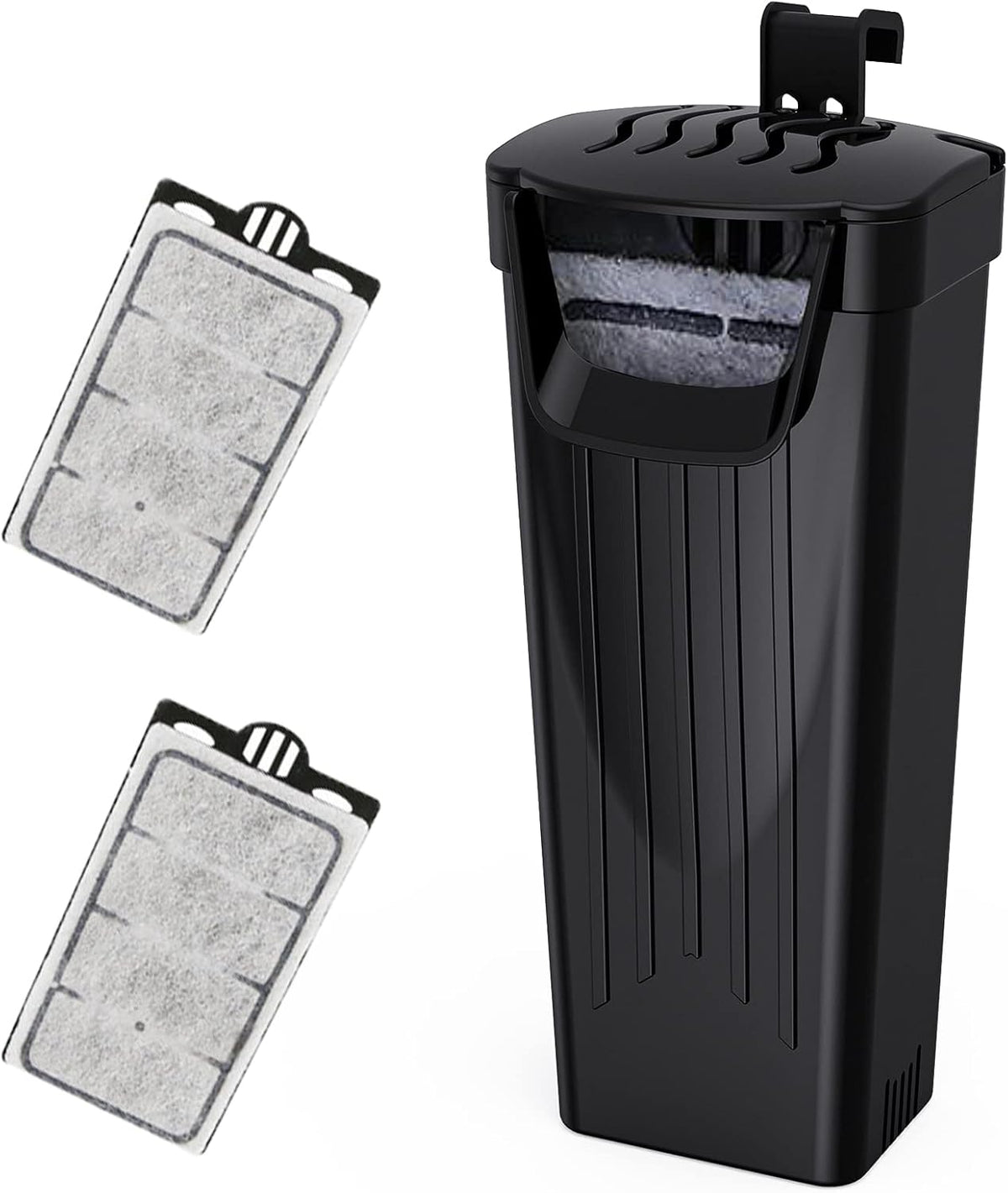 Moonorange 10 Pack Auqarium Filter Replacement Plates - Black Filter +2 Cartridges