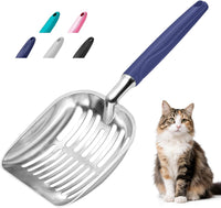 Showvigor Cat Litter Scoop, Metal Cat Scooper - Deep Blue