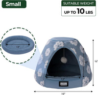 BALANCE Cat Beds for Indoor Cats - 19"L x 19"W x 16"Th / Blue - image 2