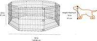Amazon Basics Portable Foldable Octagonal Metal Exercise Dog Playpen - Without door / 24"H - image 2