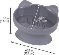 Kitty City Elevated Cat Bowls - White & Gray / Large - Slow Eat - image 4